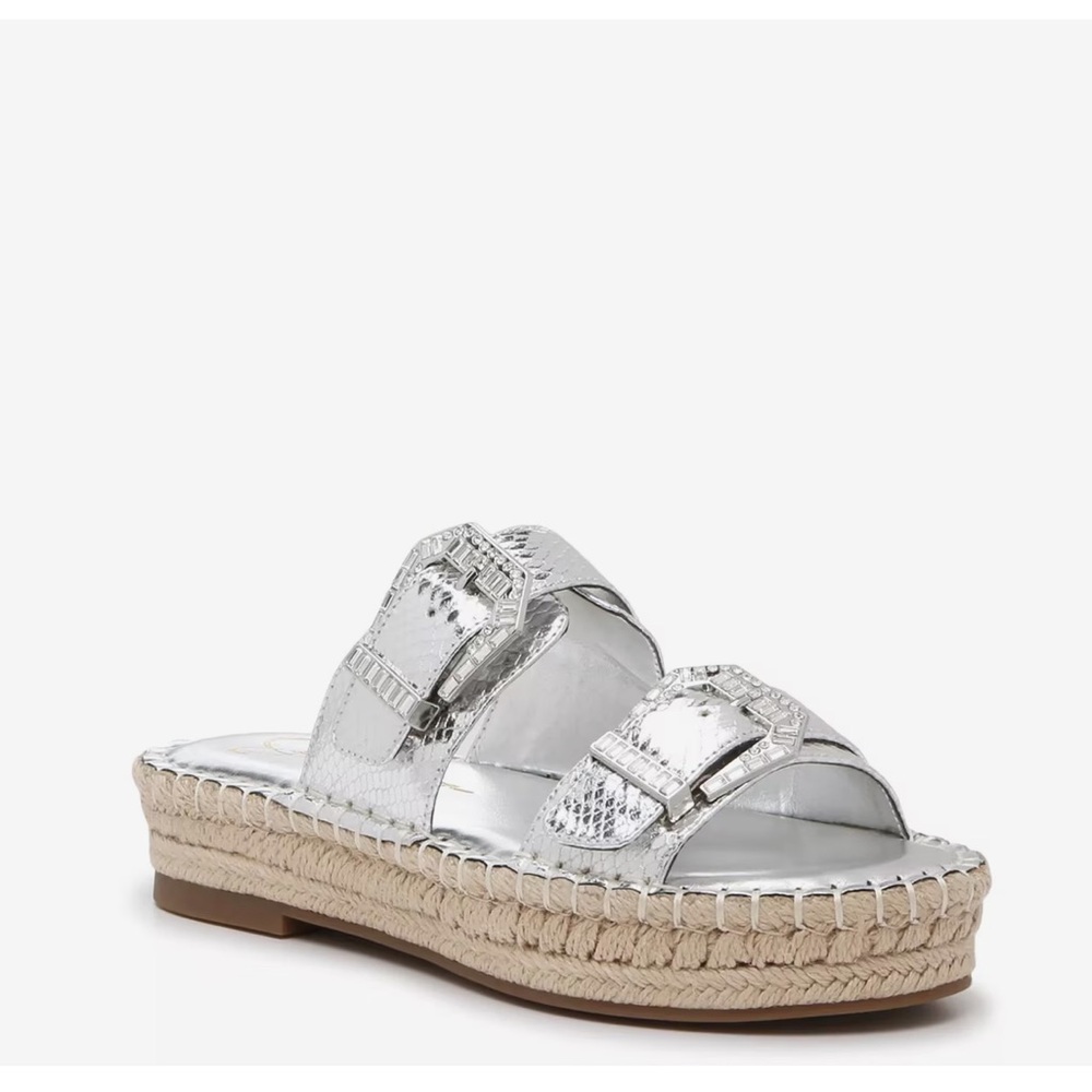 Silver Jessica Simpson Chandria Platform Sandal 7